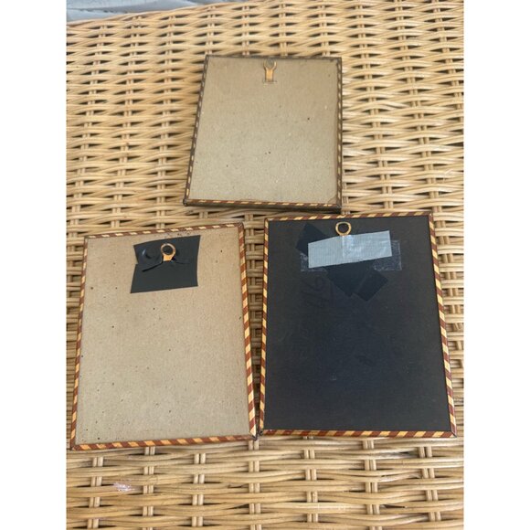 Vintage 40's Lot 3 Convex Glass Silhouette Victorian Pictures - Picture 8 of 9